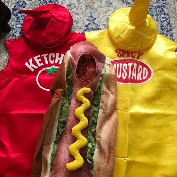 Hotdog ketchup and mustard Halloween costume - Picture 1 of 1